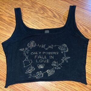 ❌ FINAL CALL❌SHEIN rhinestone cropped tank